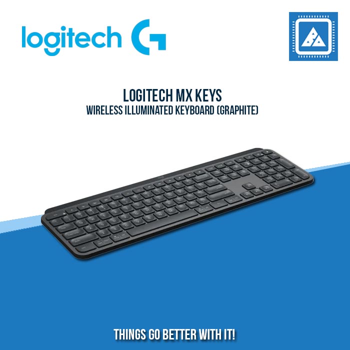 LOGITECH MX KEYS WIRELESS ILLUMINATED KEYBOARD (GRAPHITE) – BlueArm ...