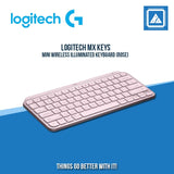 LOGITECH MX KEYS MINI WIRELESS ILLUMINATED KEYBOARD (ROSE)