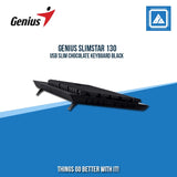 GENIUS SLIMSTAR 130 USB SLIM CHOCOLATE KEYBOARD BLACK