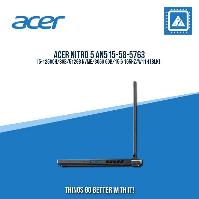 ACER NITRO 5 AN515-58-5763 I5-12500H/8GB/512GB NVME/3060 6GB | BEST FOR GAMING AND AUTOCAD LAPTOP