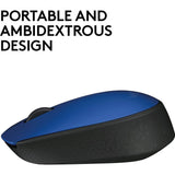 LOGITECH M171 WIRELESS MOUSE (BLUE/BLUE GRAY/GRAY/PINK)