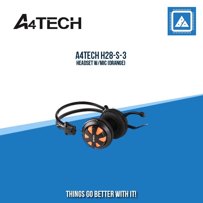 A4TECH H28-S-3 HEADSET W/MIC (ORANGE)