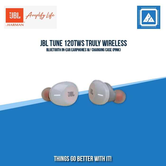 JBL TUNE 120TWS TRULY WIRELESS BLUETOOTH IN-EAR EARPHONES W/ CHARGING CASE (PINK)