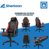 SHARKOON SKILLER SGS20 PU SYNTHETIC LEATHER GAMING CHAIR (blue.grey,red)