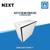 NZXT H710B MID TOWER CASE W/ TEMPERED GLASS (WHITE)