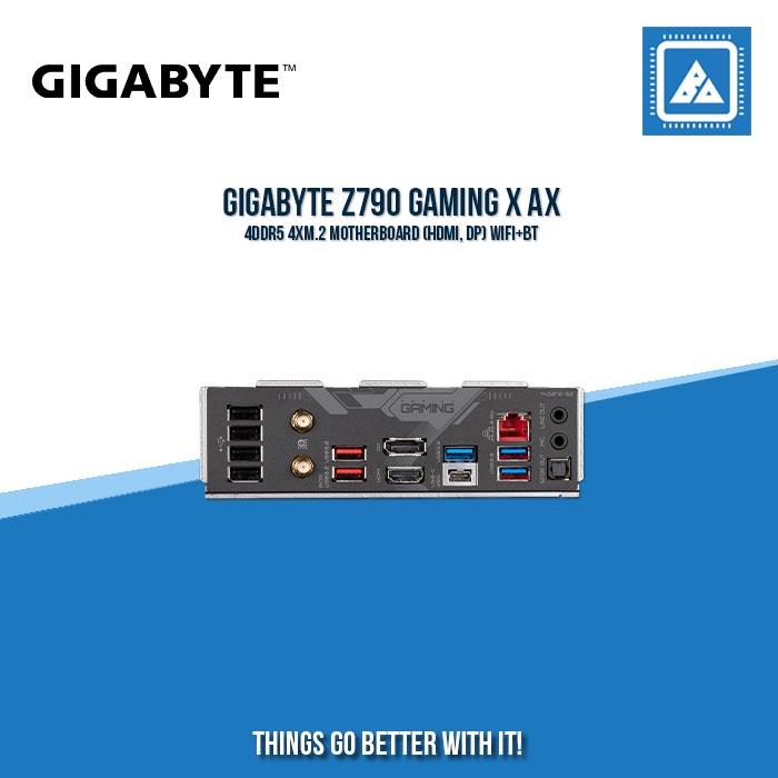 GIGABYTE Z790 GAMING X AX 4DDR5 4XM.2 MOTHERBOARD (HDMI, DP) WIFI+BT