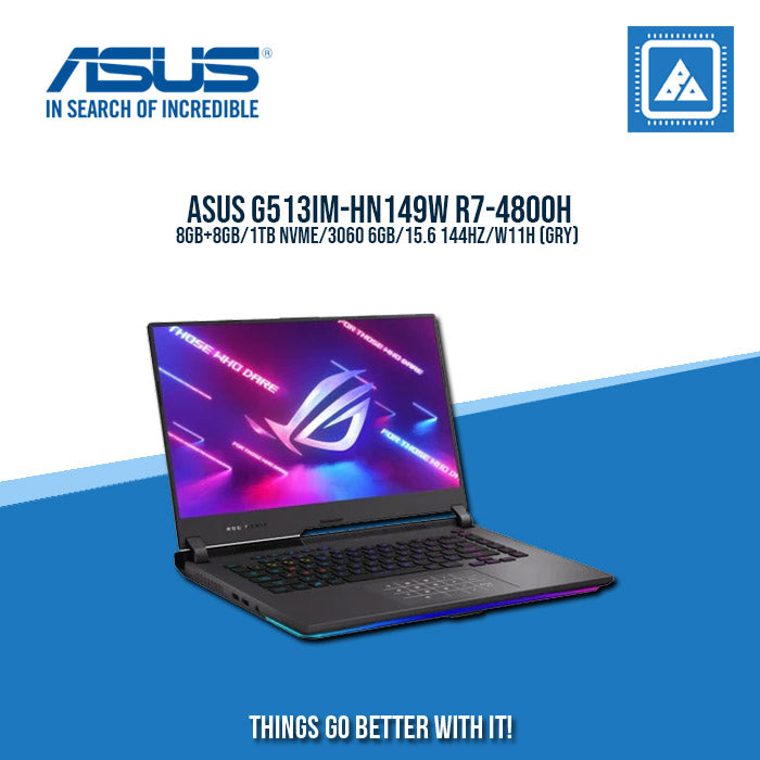 ASUS ROG STRIX G513IM HN149W R7 4800H 8GB 8GB 1TB NVME 3060 6GB BEST FOR GAMING AND AUTOCAD LAPTOP