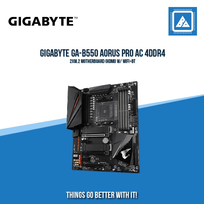 GIGABYTE GA-B550 AORUS PRO AC 4DDR4 2XM.2 MOTHERBOARD (HDMI) W/ WIFI+BT