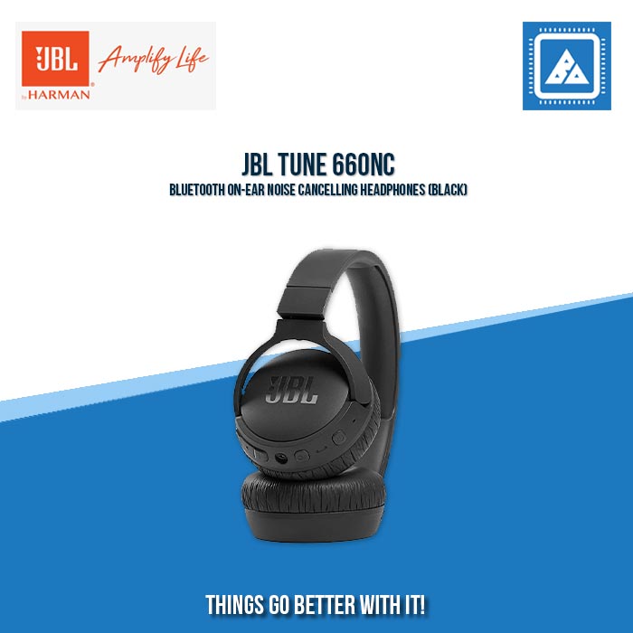 JBL TUNE 660NC BLUETOOTH ON-EAR NOISE CANCELLING HEADPHONES (BLACK)