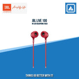 JBL LIVE 100 IN-EAR HEADPHONE (RED)