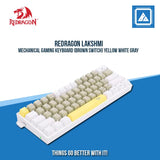 REDRAGON LAKSHMI MECHANICAL GAMING KEYBOARD (BROWN SWITCH) YELLOW WHITE GRAY