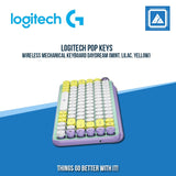 LOGITECH POP KEYS WIRELESS MECHANICAL KEYBOARD DAYDREAM (MINT, LILAC, YELLOW)