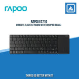 RAPOO E2710 WIRELESS 2.4GHZ KEYBOARD WITH TOUCHPAD (BLACK)