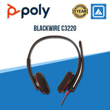PLANTRONICS BLACKWIREC3220 NOISE CANCELLATION HEADSET