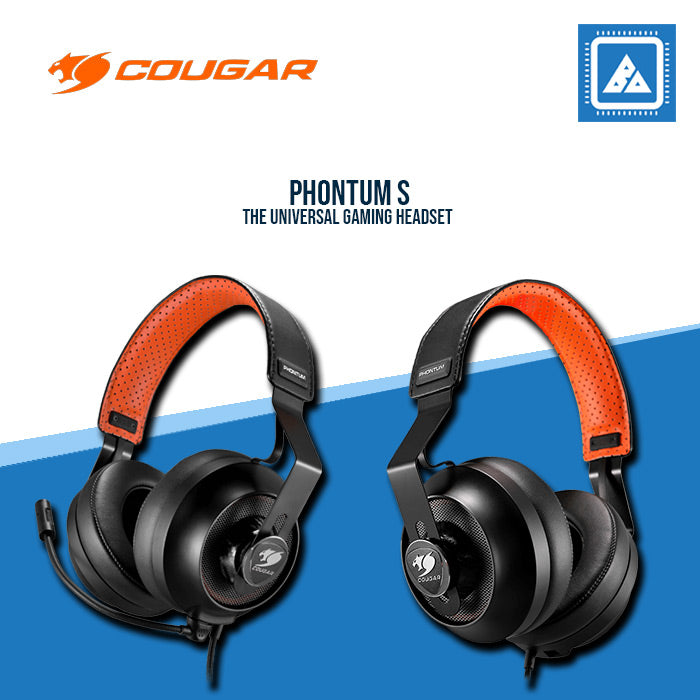 COUGAR PHONTUM S DUAL CHAMBER SYSTEM GAMING HEADSET W/ DETACHABLE MIC 3.5MM