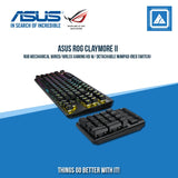 ASUS ROG CLAYMORE II RGB MECHANICAL WIRED/WRLSS GAMING KB W/ DETACHABLE NUMPAD (RED SWITCH)