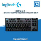 LOGITECH G913 TKL LIGHTSPEED WIRELESS RGB MECHANICAL GAMING KEYBOARD - GL LINEAR