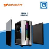 COUGAR CASE GEMINI S / MID-TOWER / ON BOARD RGB / TG / GULL WING DESIGN / (IRON GRAY | SILVER)