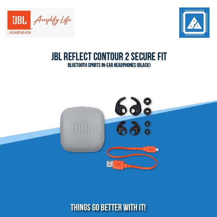 JBL REFLECT CONTOUR 2 SECURE FIT BLUETOOTH SPORTS IN-EAR HEADPHONES (BLACK)