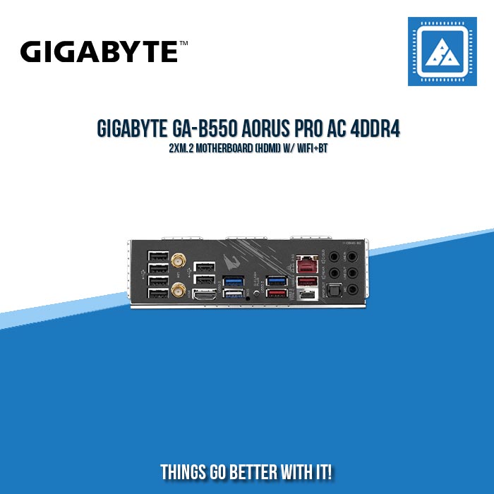GIGABYTE GA-B550 AORUS PRO AC 4DDR4 2XM.2 MOTHERBOARD (HDMI) W/ WIFI+BT