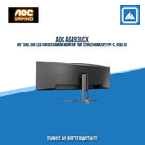 AOC AG493UCX 49" DUAL QHD LED CURVED GAMING MONITOR 1MS 120HZ (HDMI, DP,TYPE-C, USB3.0)