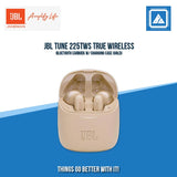 JBL TUNE 225TWS TRUE WIRELESS BLUETOOTH EARBUDS W/ CHARGING CASE (GOLD)