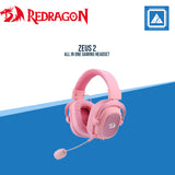REDRAGON ZEUS2 7.1 VRTUAL SURROUND GMG HEADSET (PC, PS4, XBX ONE, NINTENDO SWTCH, MOBL) (WHITE/PINK)