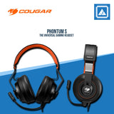 COUGAR PHONTUM S DUAL CHAMBER SYSTEM GAMING HEADSET W/ DETACHABLE MIC 3.5MM