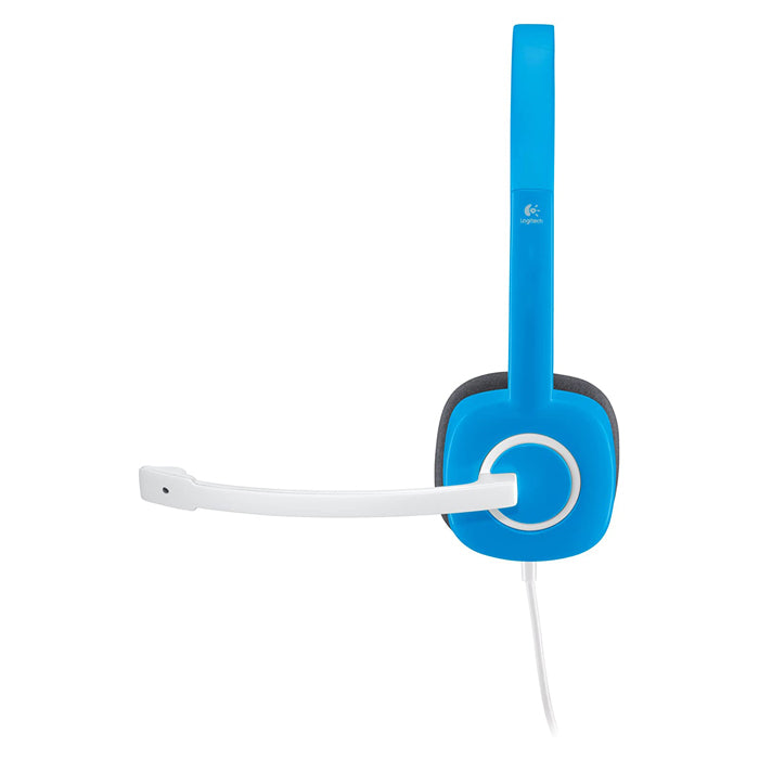 Logitech H150 Stereo Headset with Noise-Cancelling Mic (Blue and White)