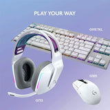 LOGITECH G733 LIGHTSPEED WIRELESS RGB GAMING HEADSET (WHITE | BLACK) W/ HEADSET STAND