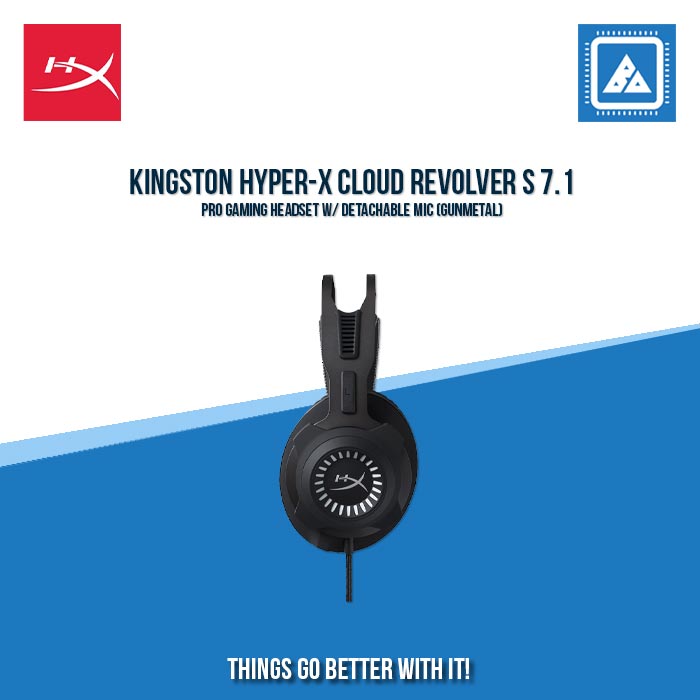 KINGSTON HYPER-X CLOUD REVOLVER S 7.1 PRO GAMING HEADSET W/ DETACHABLE MIC (GUNMETAL)