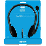 LOGITECH H111 STEREO HEADSET (BLACK)
