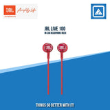 JBL LIVE 100 IN-EAR HEADPHONE (RED)