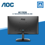 AOC 22B2HN 21.5" WIDE BLACK FHD LED MONITOR (VGA, HDMI)