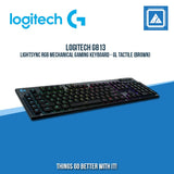 LOGITECH G813 LIGHTSYNC RGB MECHANICAL GAMING KEYBOARD - GL TACTILE BROWN | WHITE