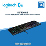 LOGITECH G813 LIGHTSYNC RGB MECHANICAL GAMING KEYBOARD - GL TACTILE BROWN | WHITE