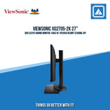 VIEWSONIC XG2705-2K 27" QHD LED IPS GAMING MONITOR 144HZ W/ SPEAKER WLMNT (2XHDMI, DP)
