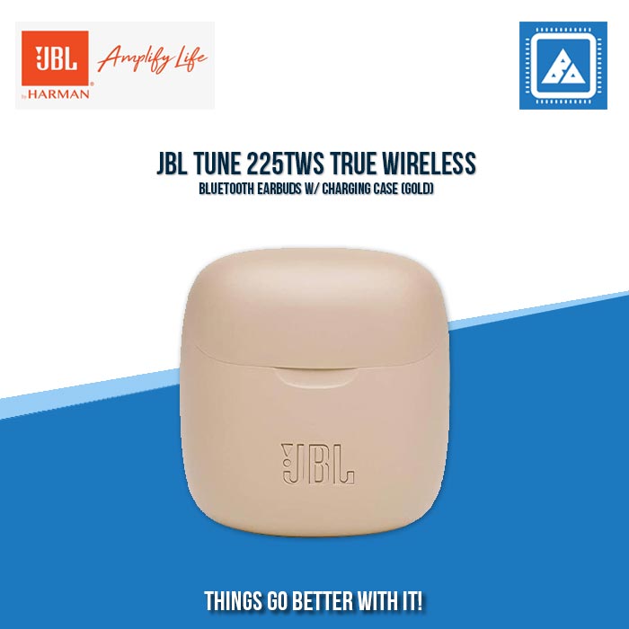 JBL TUNE 225TWS TRUE WIRELESS BLUETOOTH EARBUDS W/ CHARGING CASE (GOLD)