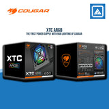 COUGAR PSU XTC ARGB 550W 80+ NON-MODULAR GAMING POWER SUPPLY (BLACK CABLE)
