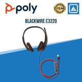 PLANTRONICS BLACKWIREC3220 NOISE CANCELLATION HEADSET