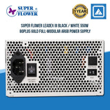 Super Flower LEADEX III Black / White 550W 80Plus Gold Full-Modular ARGB Power Supply