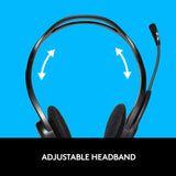 Logitech H370 USB Computer Headset Digital Sound Noise Canceling Mic