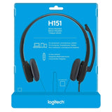 LOGITECH H151 STEREO HEADSET (BLACK)