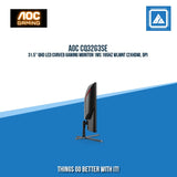 AOC CQ32G3SE 31.5" QHD LED CURVED GAMING MONITOR 1MS 165HZ WLMNT (2XHDMI, DP)