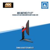 AOC AG274FZ/71 27" FHD WIDE LED IPS 260HZ GAMING MONITOR WLMNT (2XHDMI, 2XDP)