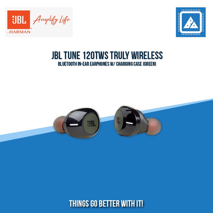 JBL TUNE 120TWS TRULY WIRELESS BLUETOOTH IN-EAR EARPHONES W/ CHARGING CASE (GREEN)