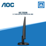 AOC 22B2HN 21.5" WIDE BLACK FHD LED MONITOR (VGA, HDMI)