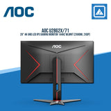 AOC U28G2X/71 28" 4K UHD LED IPS GAMING MONITOR 144HZ WLMNT