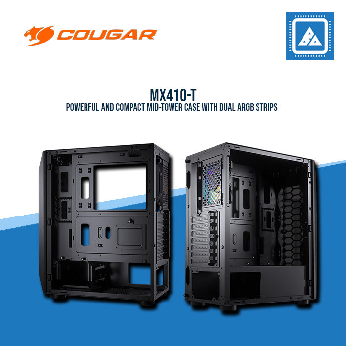 COUGAR CASE MX410-T / MID TOWER / Mini ITX / Micro ATX / ATX MOTHERBOARD TYPE TEMPERED GLASS