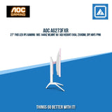 AOC AG273FXR 27" FHD LED IPS GAMING 1MS 144HZ WLMNT W/ ADJ HEIGHT (VGA, 2XHDMI, DP) WHT/PNK